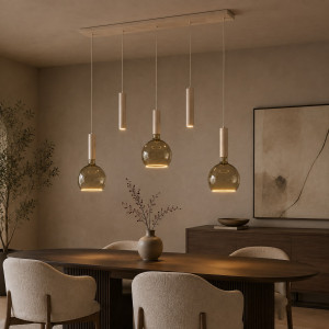 Locarno 5 lichts, plafondplaat