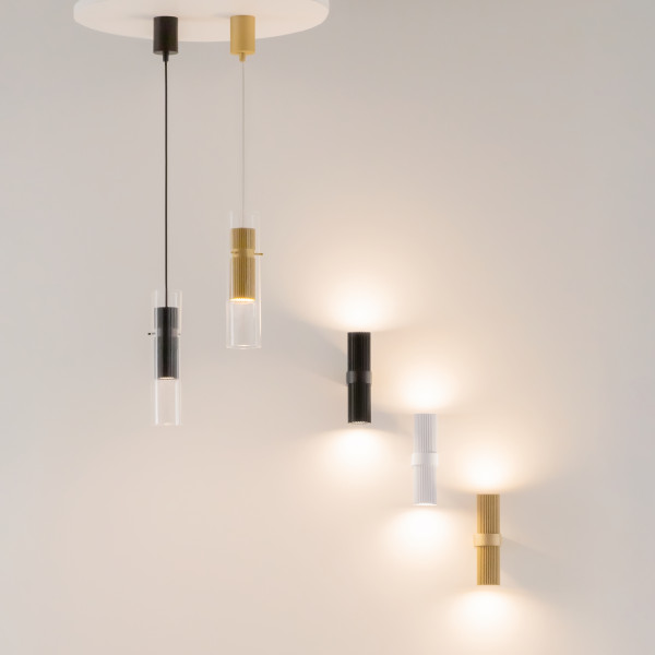 Wandlamp Dynamics zwart zijaanzicht van Maytoni - OANN