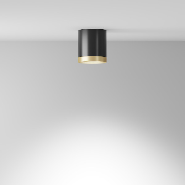 Plafondlamp Hoop zwart detail van Maytoni - OANN