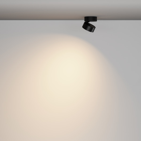 Plafondlamp Lens zwart detail van Maytoni - OANN