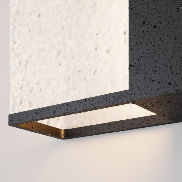 Wandlamp buiten Floeva zwart detail van Maytoni - OANN