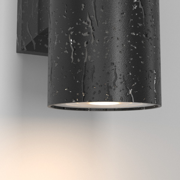 Wandlamp buiten Bowery zwart detail van Maytoni - OANN
