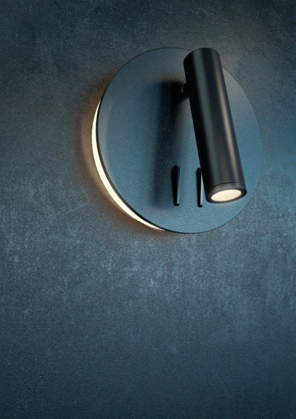 Wandlamp Ios 176 zwart detail van Maytoni - OANN