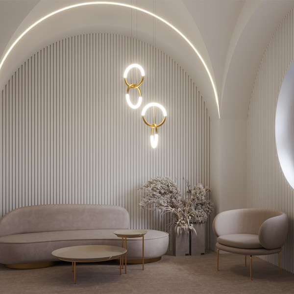 Hanglamp Node goud detail van Maytoni - OANN