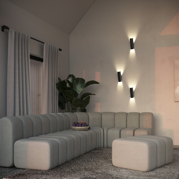 Wandlamp Notta zwart detail van Maytoni - OANN