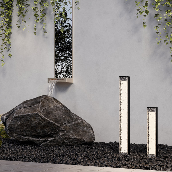 Staande buitenlamp Floeva zwart detail van Maytoni - OANN