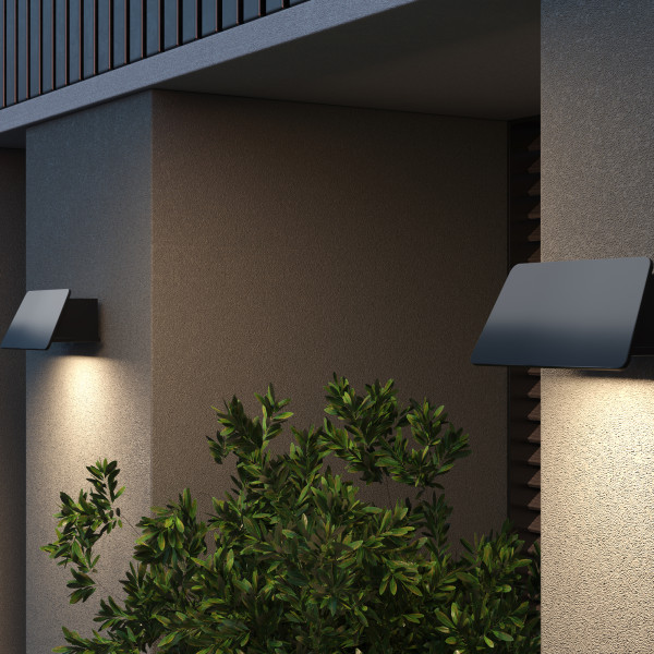 Wandlamp buiten Trupp grafiet detail van Maytoni - OANN