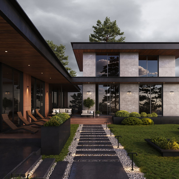 Staande buitenlamp Sleek grafiet detail van Maytoni - OANN