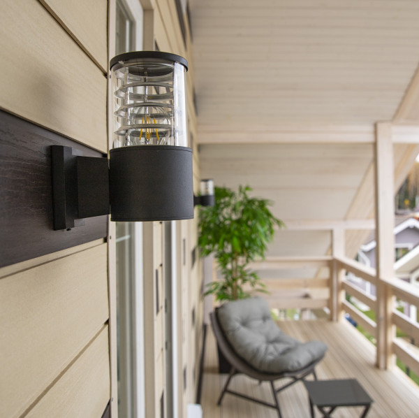 Wandlamp buiten Bronx zwart detail van Maytoni - OANN