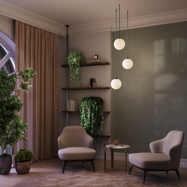 Hanglamp Luna zwart detail van Maytoni - OANN