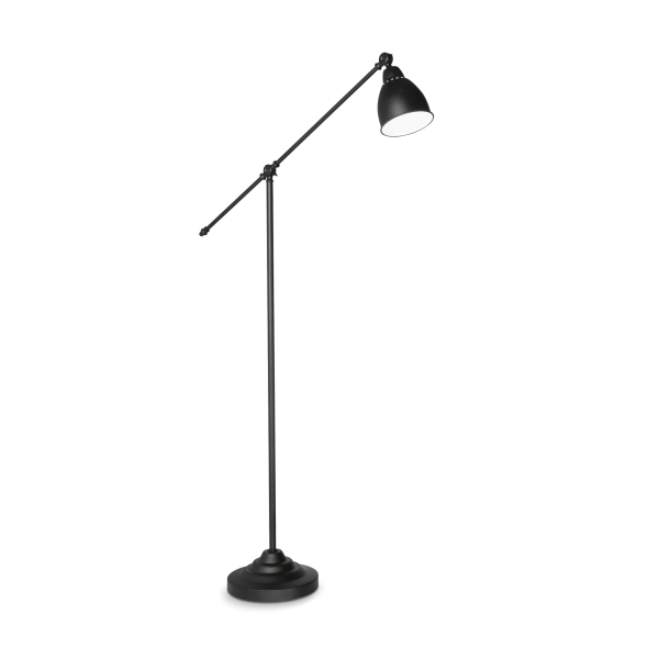 Vloerlamp NEWTON zwart van Ideal Lux - OANN