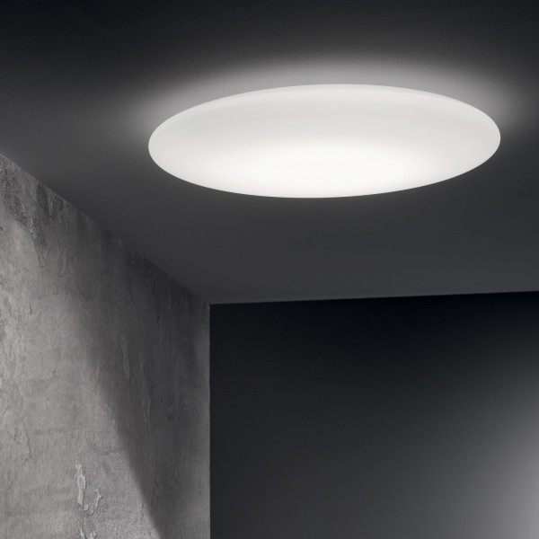 Plafondlamp LEVEL wit van Ideal Lux sfeerbeeld - OANN