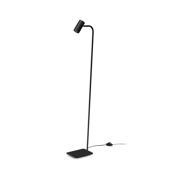 Vloerlamp GINGER zwart van Ideal Lux - OANN