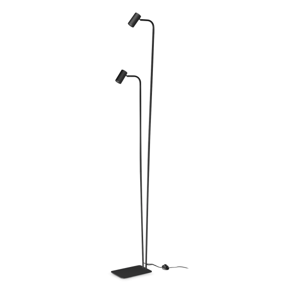 Vloerlamp GINGER zwart van Ideal Lux - OANN
