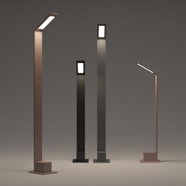 Vloerlamp AGOS koffiebruin van Ideal Lux sfeerbeeld - OANN